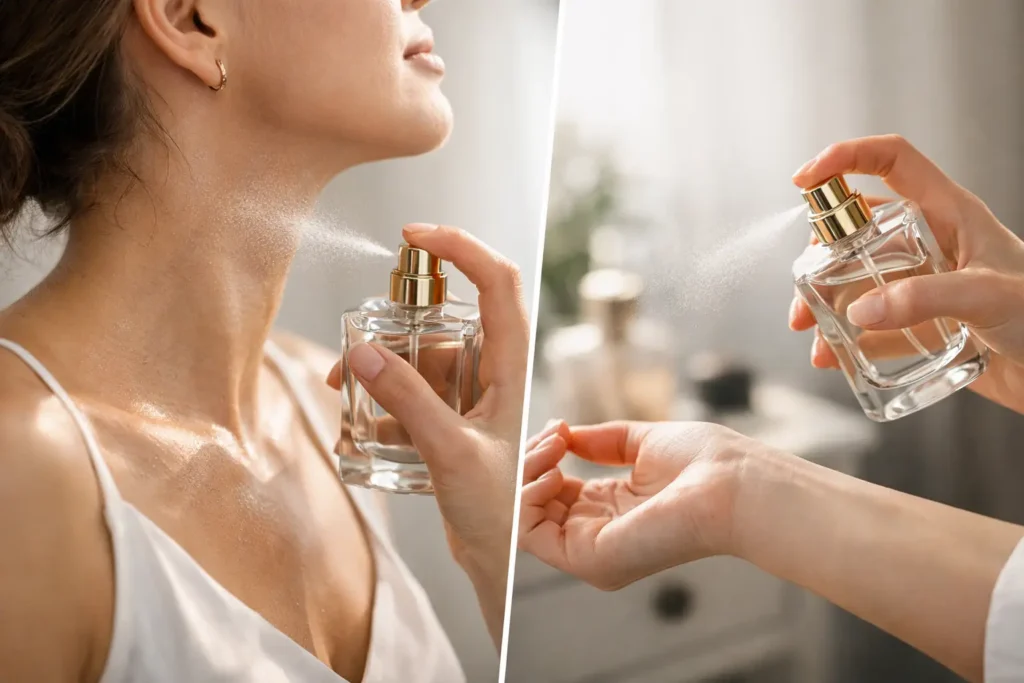 Where to Spray Perfume for Projection